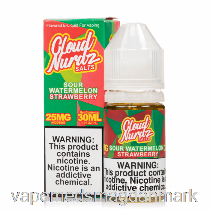 Vape Med Smag Sur Vandmelon Jordbær - Sky Nurdz Salt - 30ml 25mg